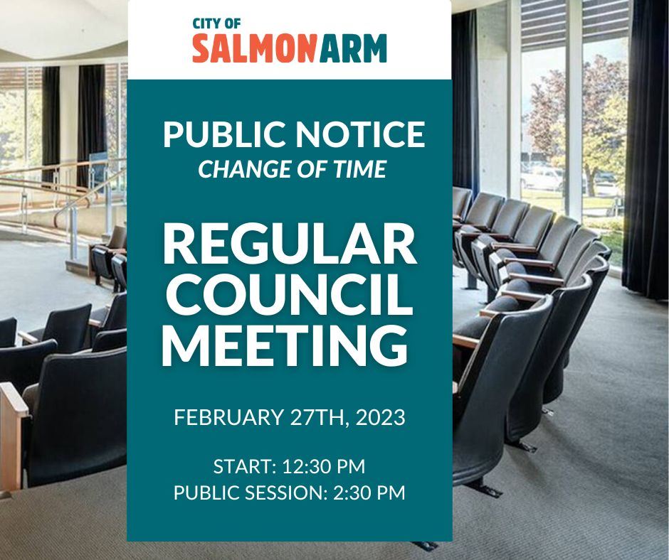 Public Notice Meeting Time Change 2232023