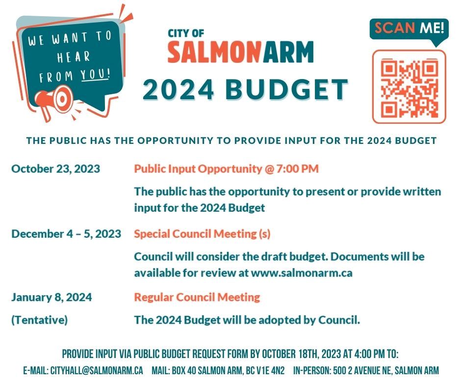 2024 Budget Input opportunity